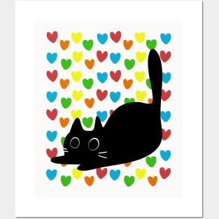 Cat in love Posters and Art